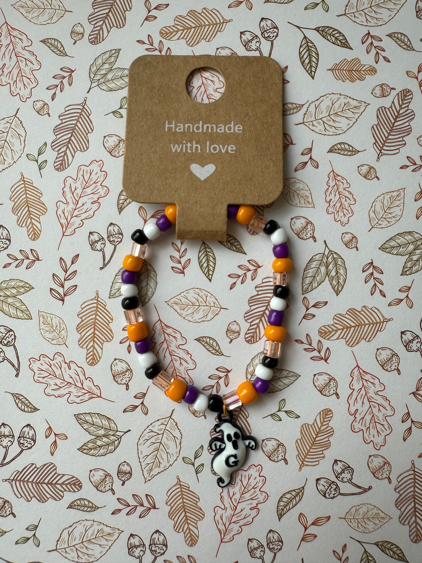 Halloween beaded bracelet