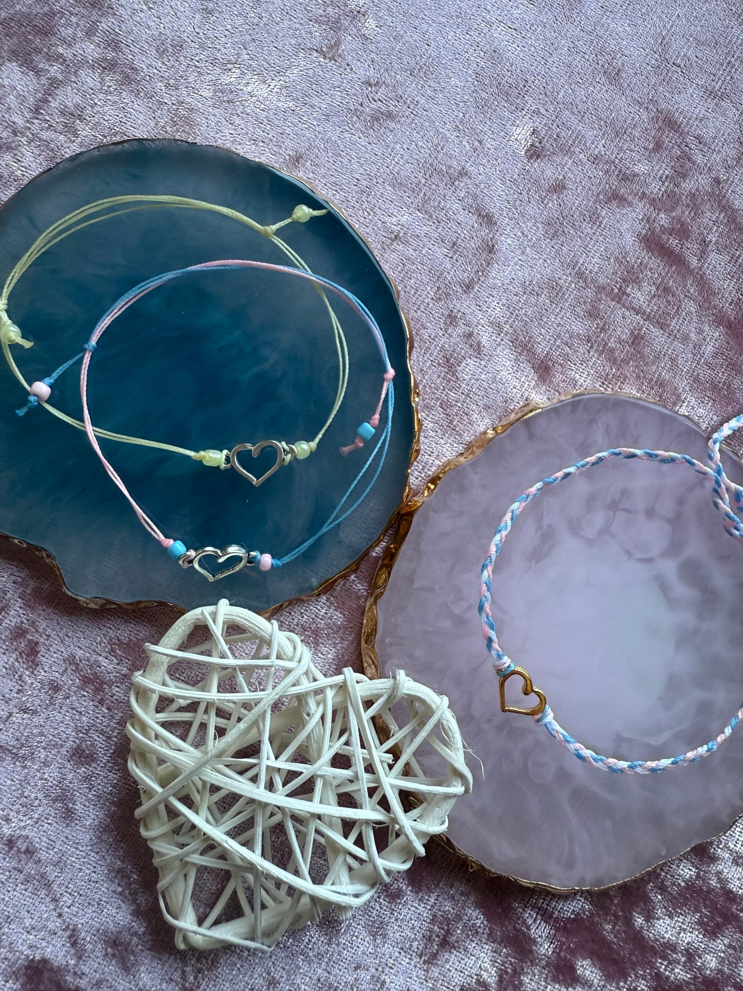 Baby loss wax cord bracelet