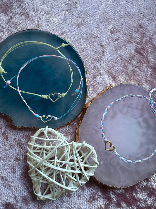 Baby loss wax cord bracelet
