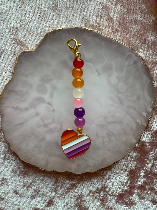 LGBTQIA+ 'Lesbian' flag charm