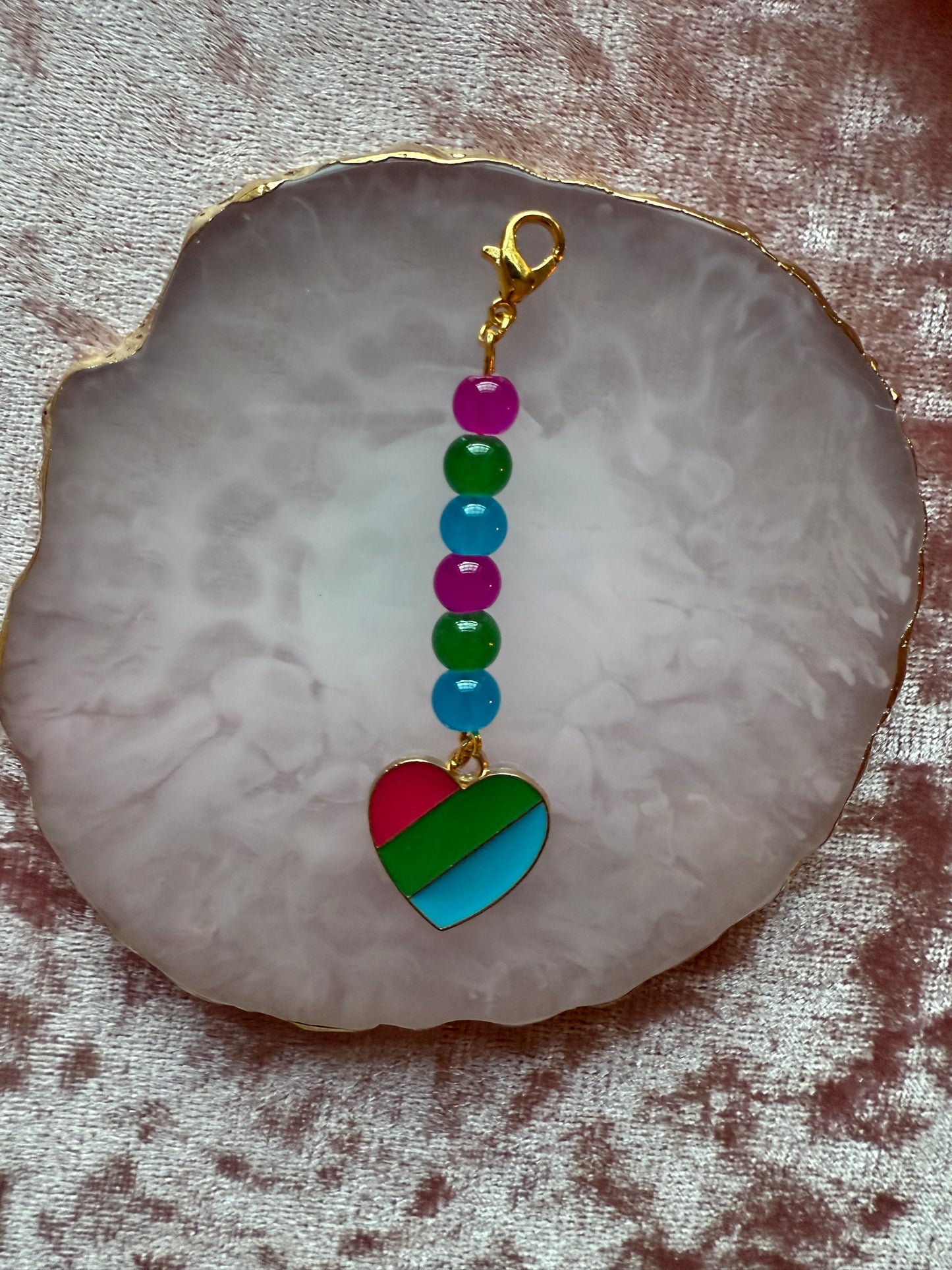 LGBTQIA+ 'Polysexual' flag charm