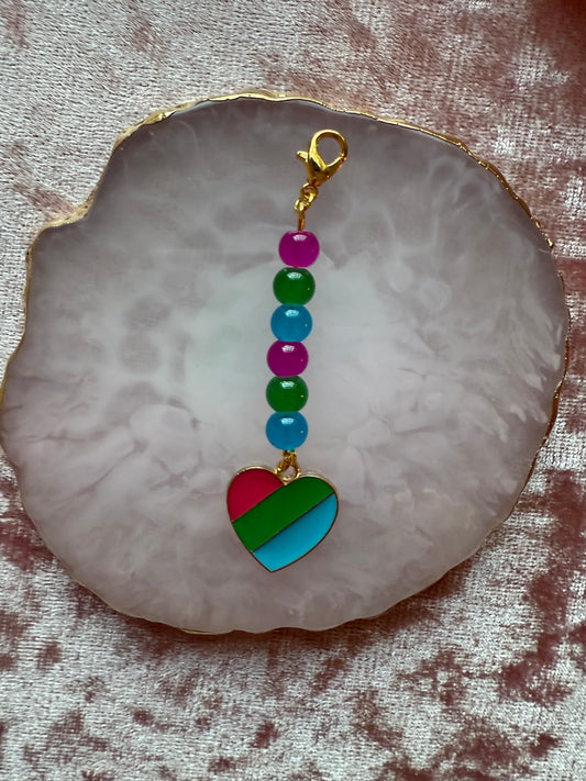 LGBTQIA+ 'Polysexual' flag charm