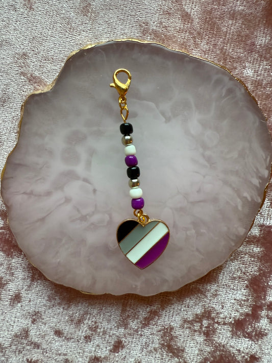 LGBTQIA+ 'Asexual' flag charm