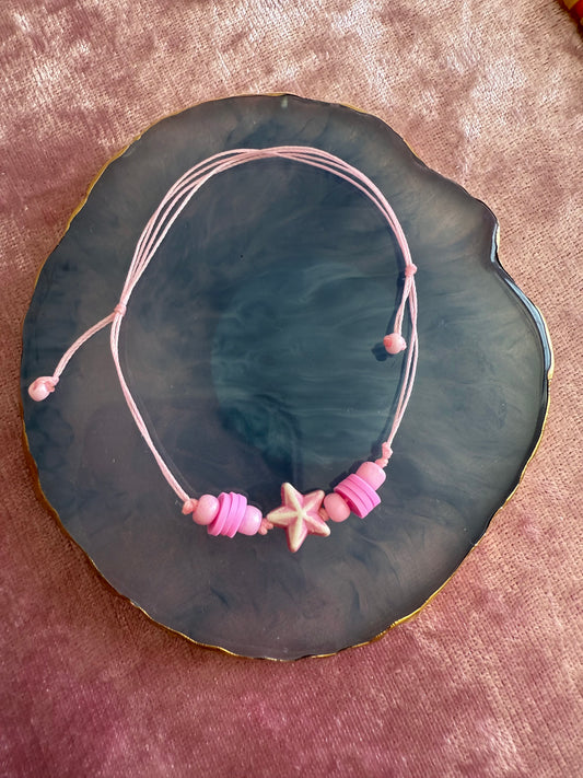 Adjustable wax cord bracelet