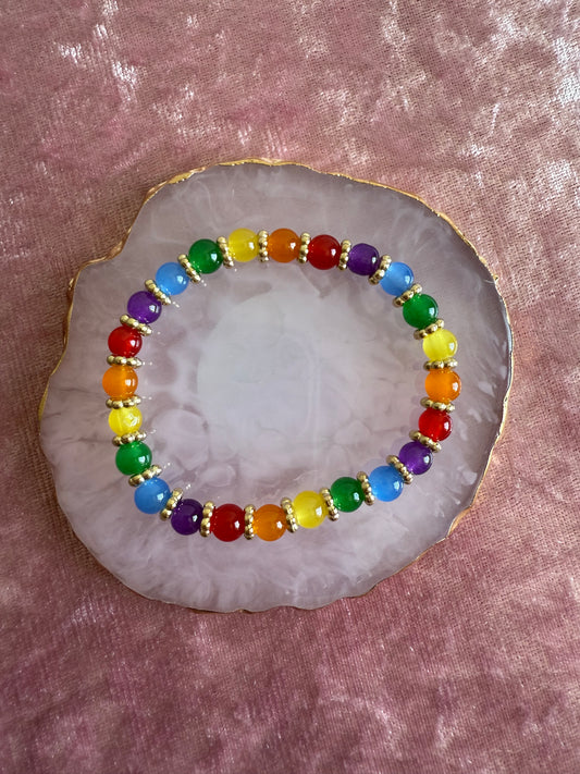LGBTQIA+ Beaded Bracelet with clasp