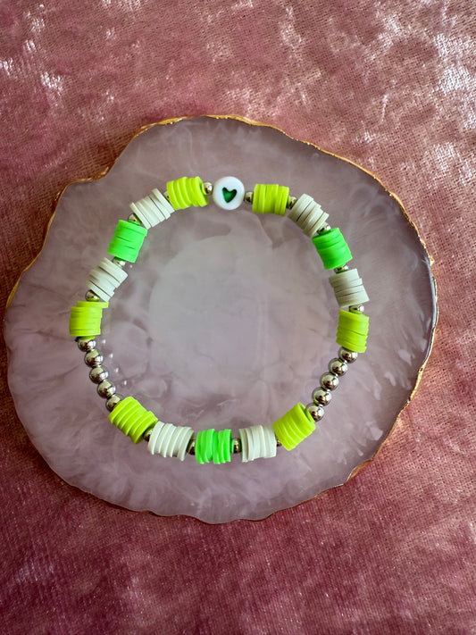 Green clay beaded Bracelet