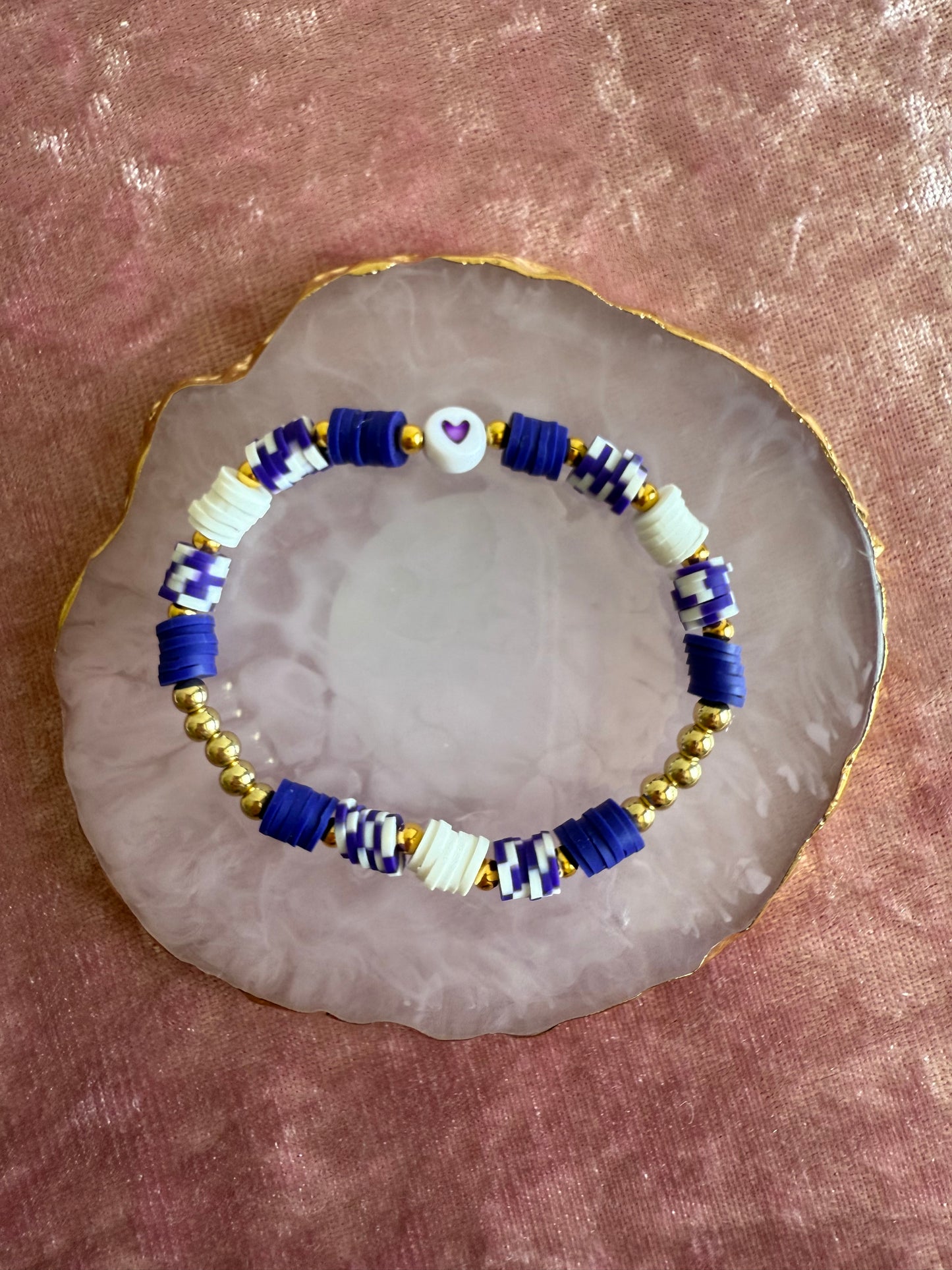 Blue clay beaded Bracelet