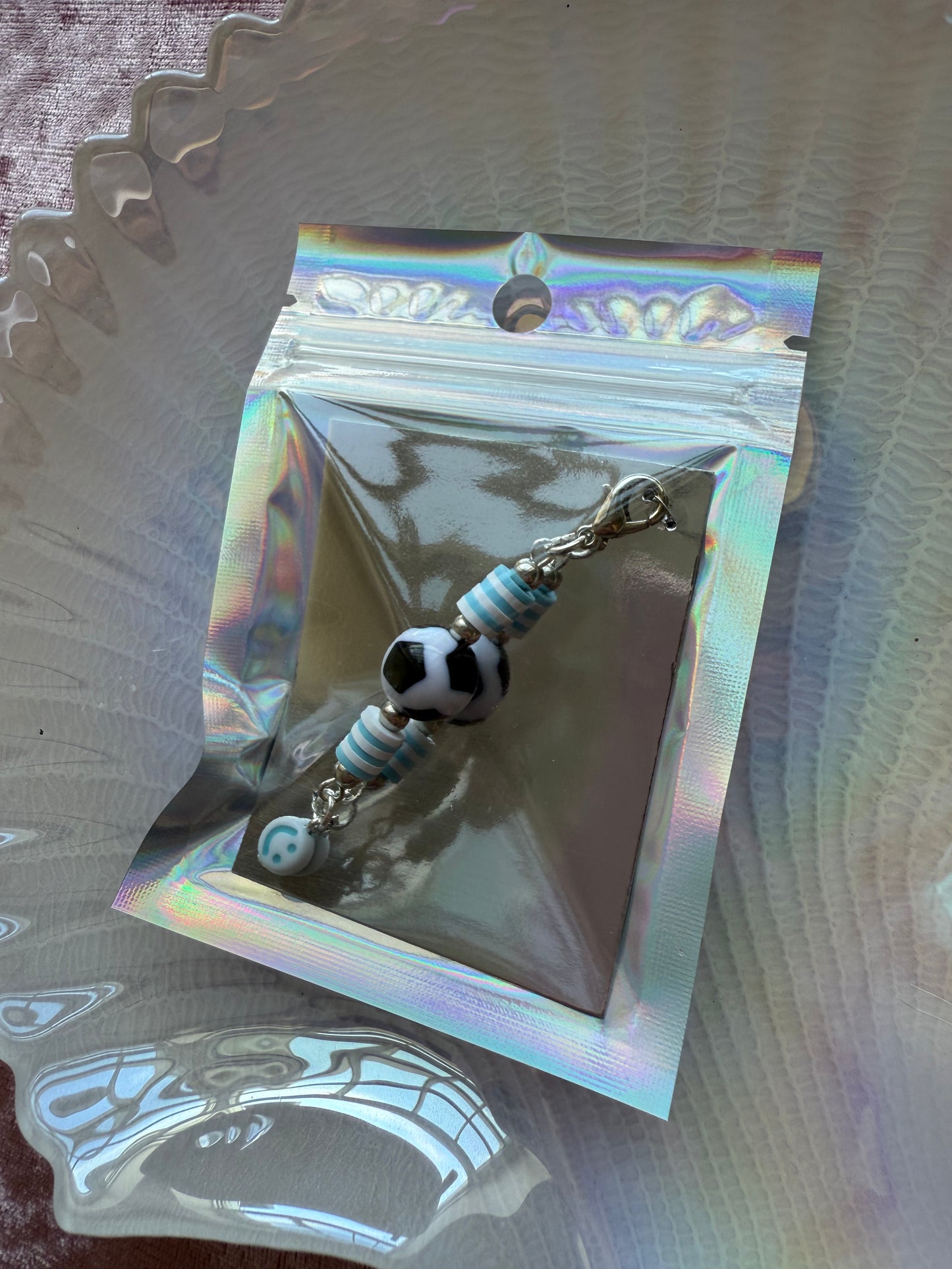 Football team bag / zip charm