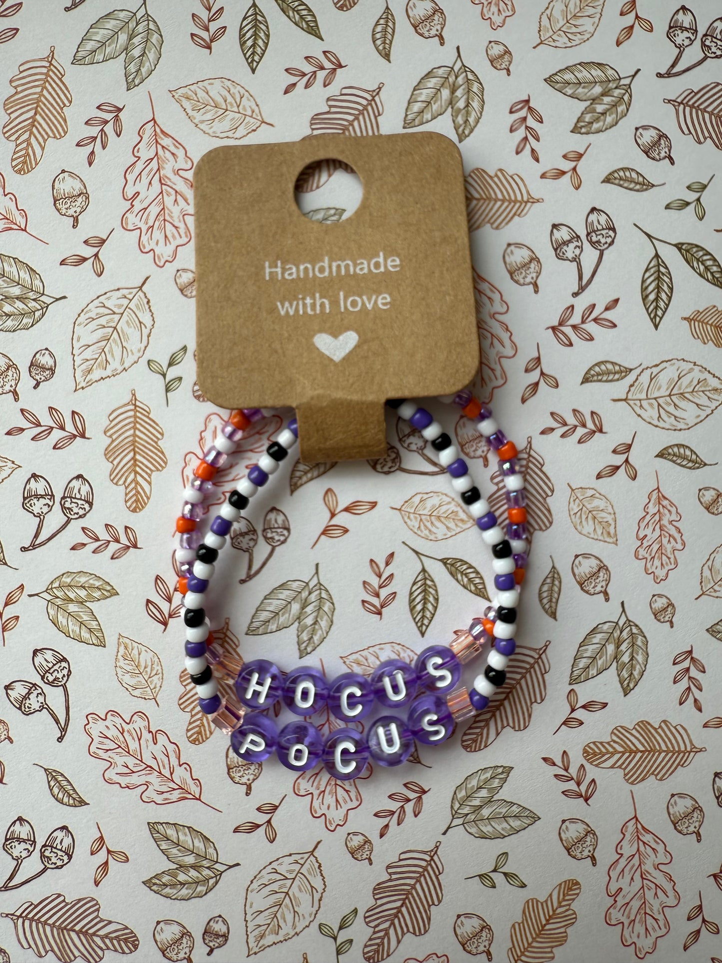 Halloween double beaded bracelet
