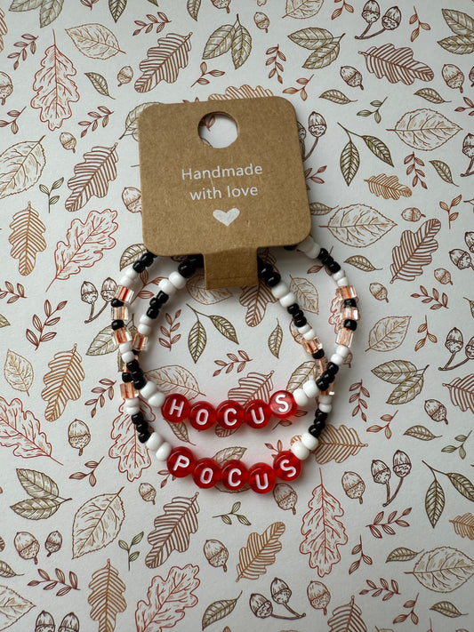 Halloween double beaded bracelet