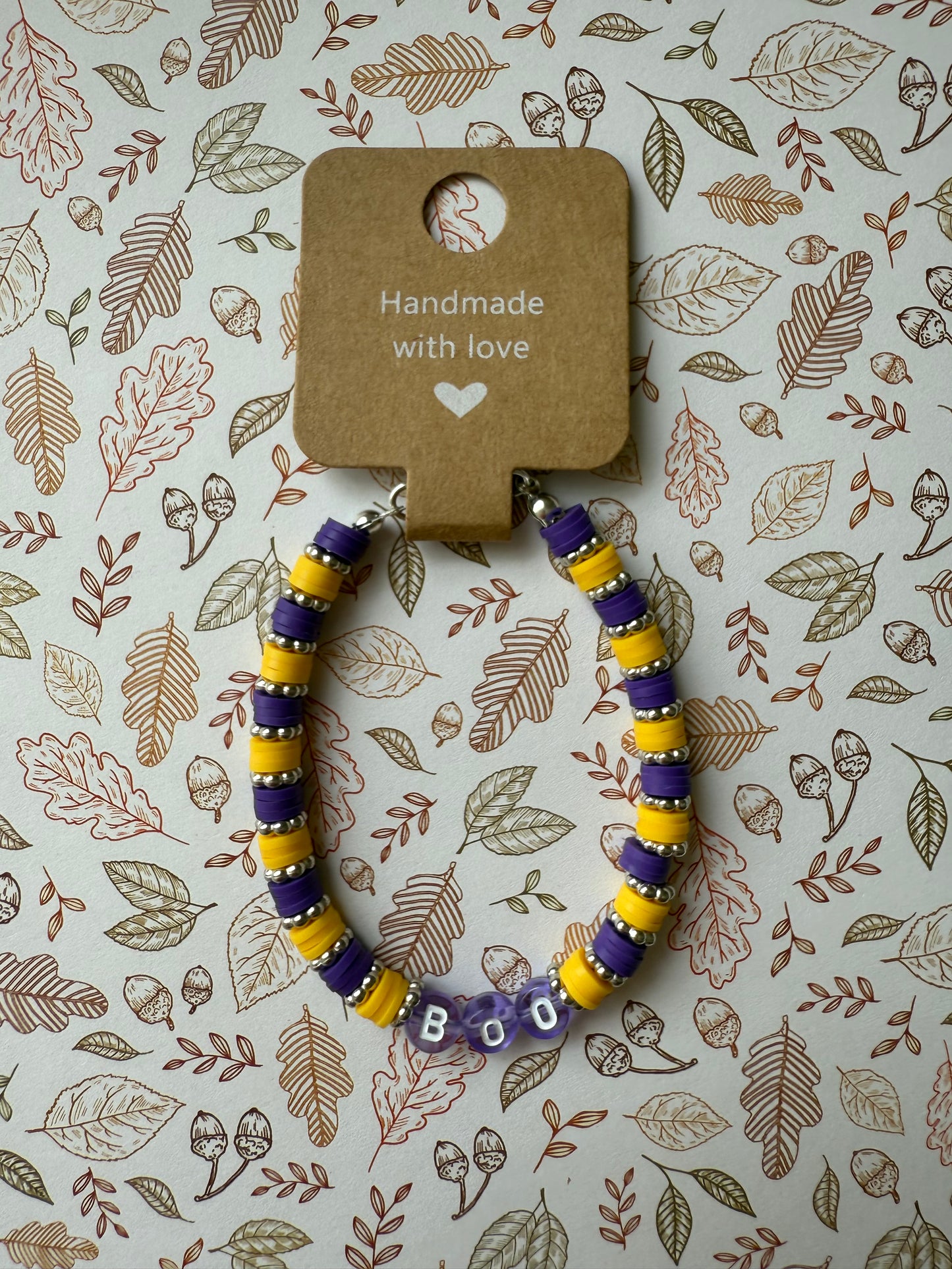 Halloween clay beaded bracelet