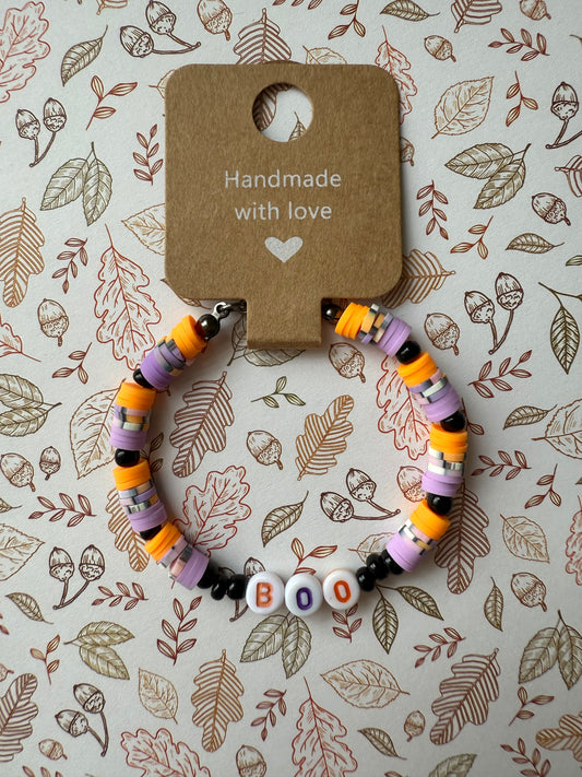 Halloween clay beaded bracelet
