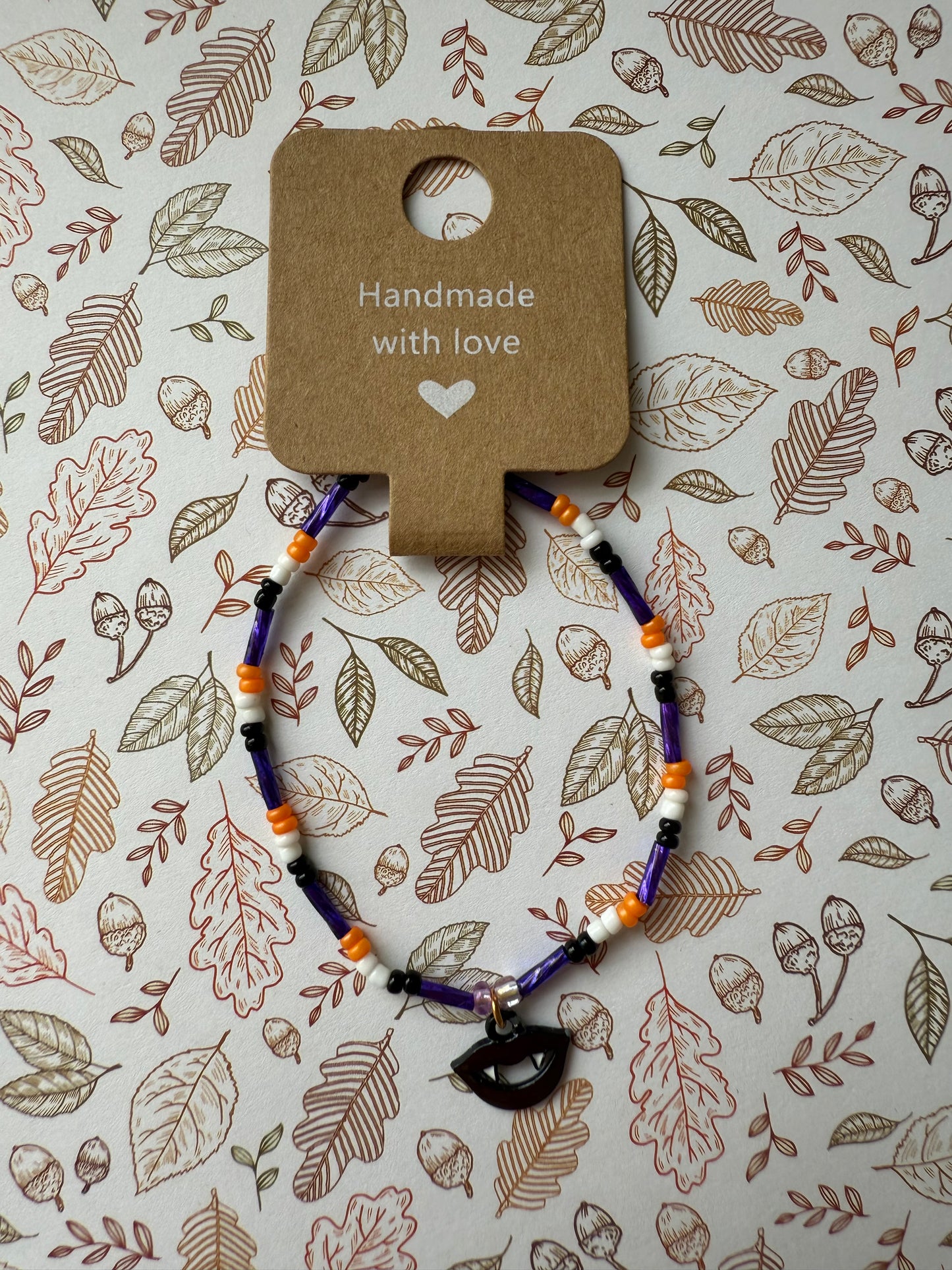 Halloween beaded bracelet