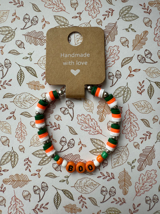 Halloween clay beaded bracelet