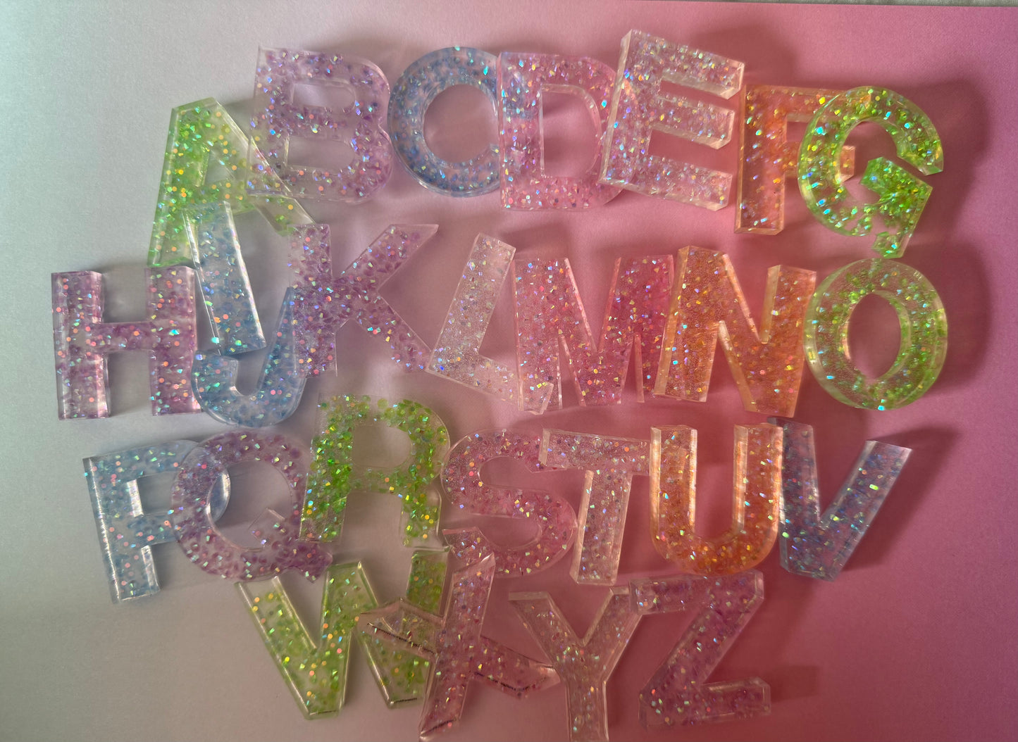 Personalised Alphabet key rings